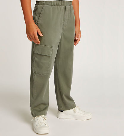 Calvin Klein Bukser - Twill Skater Cargo - Dusty Olive