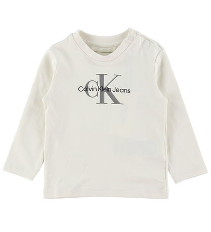 Calvin Klein Bluse - Monogram - Turtledove Calvin Klein Bluse - Monogram - Turtledove