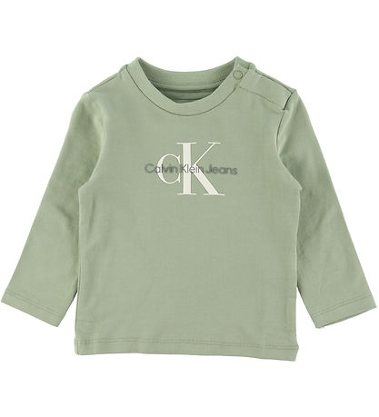 Calvin Klein Bluse - Monogram - Misty Vale Calvin Klein Bluse - Monogram - Misty Vale