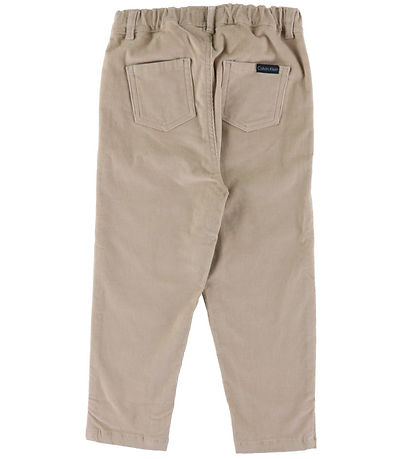Calvin Klein Bukser - Fløjl - Rib Corduroy - Chateau Gray
