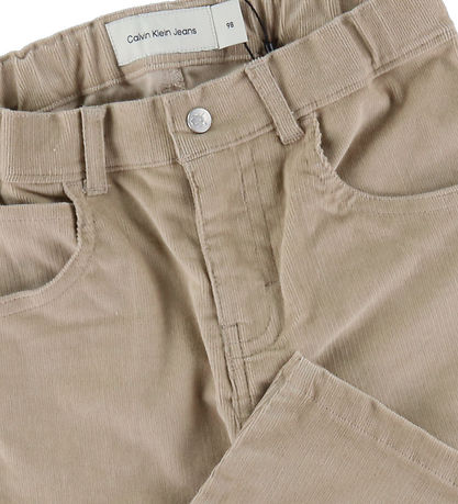Calvin Klein Bukser - Fløjl - Rib Corduroy - Chateau Gray