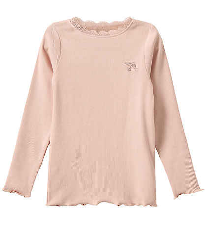 Sofie Schnoor Bluse - Rib - Ramitask - Leaf Light Rose Sofie Schnoor Bluse - Rib - Ramitask - Leaf Light Rose