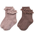 Wheat Socks - 2-Pack - Wool - Lace stocking - Nora - Shadow Bro