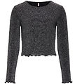 Kids Only Bluse - KogQueen - Black/W. Silver m. Glitter