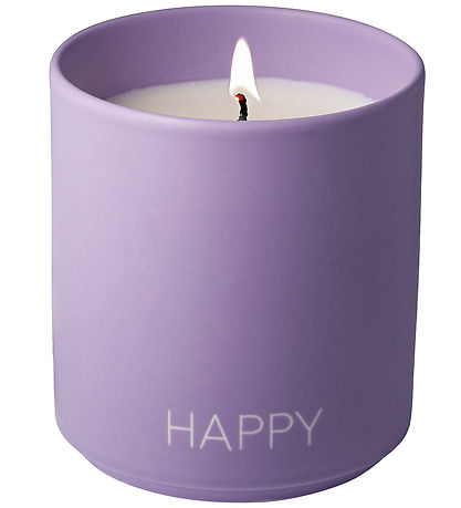 Design Letters Duftlys - Mango & Monoi Blossom - Lilla m. Happy Design Letters Duftlys - Mango & Monoi Blossom - Lilla m. Happy