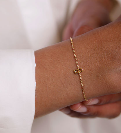 Design Letters Armbånd - B - 18K Guldbelagt
