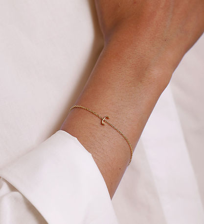 Design Letters Bracelet - C - 18K Gold Plated