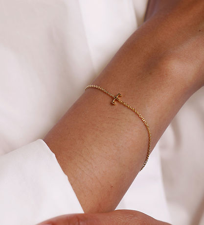 Design Letters Armbånd - E - 18K Guldbelagt