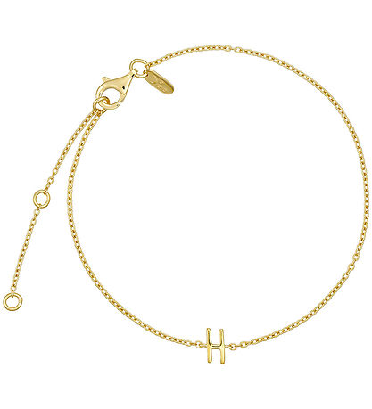 Design Letters Bracelet - H - 18K Gold Plated