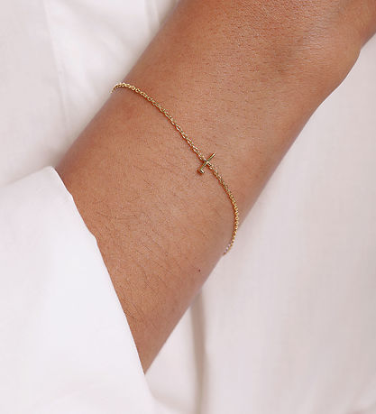 Design Letters Armbånd - L - 18K Guldbelagt