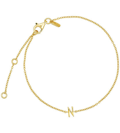 Design Letters Armbånd - N - 18K Guldbelagt Design Letters Armbånd - N - 18K Guldbelagt