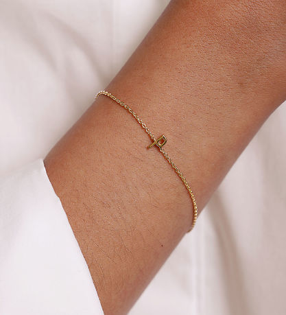 Design Letters Armbånd - P - 18K Guldbelagt Design Letters Armbånd - P - 18K Guldbelagt