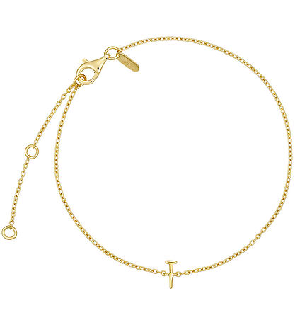 Design Letters Armbånd - T - 18K Guldbelagt Design Letters Armbånd - T - 18K Guldbelagt