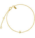 Bracelet Design Letters - V - Plaqué Or 18 carats