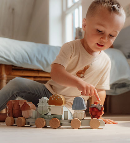 Little Dutch Stabletog - Træ - 18 Dele - Forest Friends Little Dutch Stabletog - Træ - 18 Dele - Forest Friends