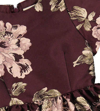 MarMar Kjole - Doreen - Deep Mulberry Jacquard MarMar Kjole - Doreen - Deep Mulberry Jacquard