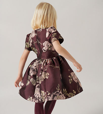 MarMar Kjole - Doreen - Deep Mulberry Jacquard MarMar Kjole - Doreen - Deep Mulberry Jacquard