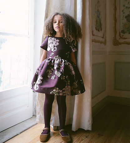 MarMar Kjole - Doreen - Deep Mulberry Jacquard MarMar Kjole - Doreen - Deep Mulberry Jacquard
