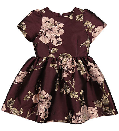 MarMar Kjole - Doreen - Deep Mulberry Jacquard MarMar Kjole - Doreen - Deep Mulberry Jacquard