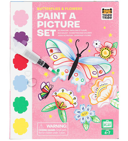 Tiger Tribe Farvesæt - Paint A Picture Set - Butterflies & Flowe Tiger Tribe Farvesæt - Paint A Picture Set - Butterflies & Flowe