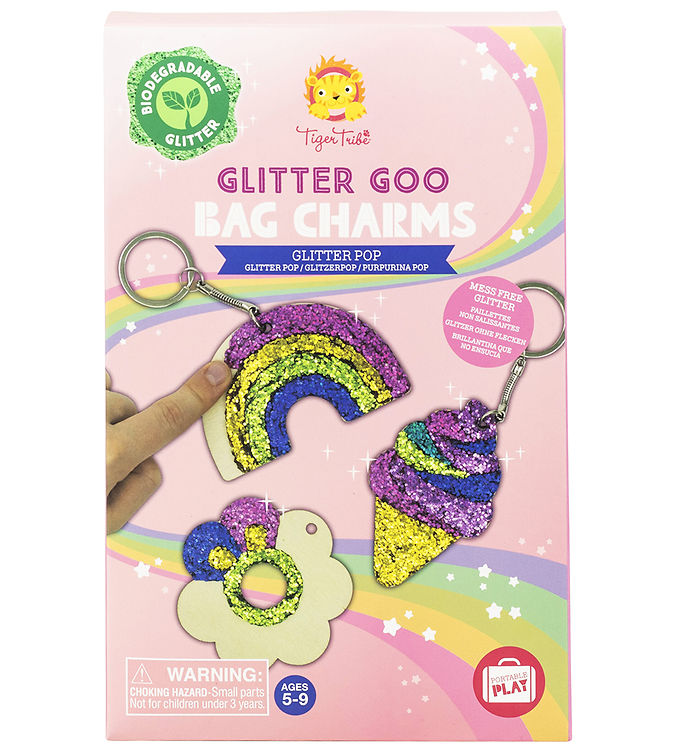 Tiger Tribe Kreasæt - Glitter Goo Bag Charms - Glitter Pop