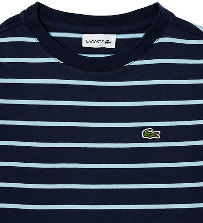 Lacoste Bluse - Navy/Overview m. Striber
