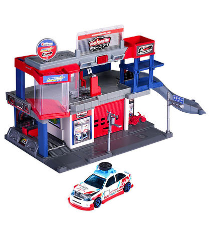 Majorette Garage m. Bil, Lyd og Lys - Japan Series Tuning Garage