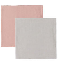Ooh Noo Stofbleer - 2-pak - 65x65 cm - Stone Grey & Blush Ooh Noo Stofbleer - 2-pak - 65x65 cm - Stone Grey & Blush