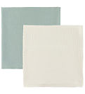 Ooh Noo Muslin Cloths - 2-Pack - 65x65 cm - Ivory & Sage