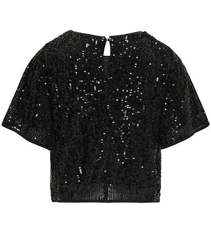 Kids Only T-shirt - KogFransa - Sort m. Palietter