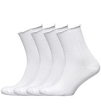 Rosemund Strømper - 4-pak - Hvid