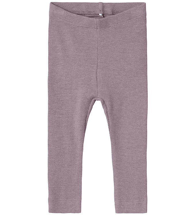 Name It Elderberry Melange Rib Leggings - Str. 1m 56cm