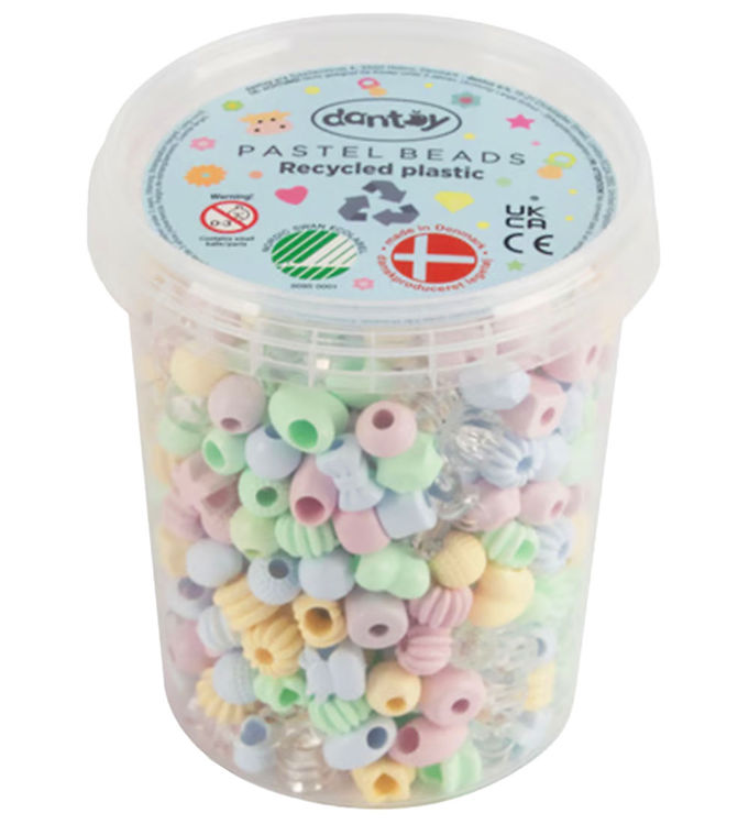 Dantoy Pastel Beads - From Recycled Plastic - 520 pcs