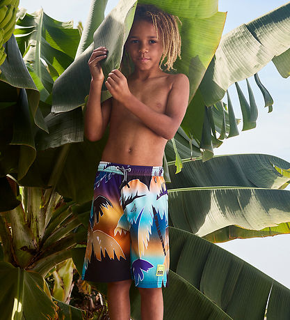 Molo Badeshorts - UV50+ - Nilson - Faded Palmtrees