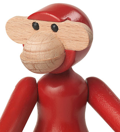 Kay Bojesen Træfigur - Abe - 9,5 cm - Vintage - Mini - Rød Kay Bojesen Træfigur - Abe - 9,5 cm - Vintage - Mini - Rød
