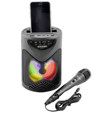 Bontempi Højtaler m. Mikrofon/Lys - 18 cm - Trådløs