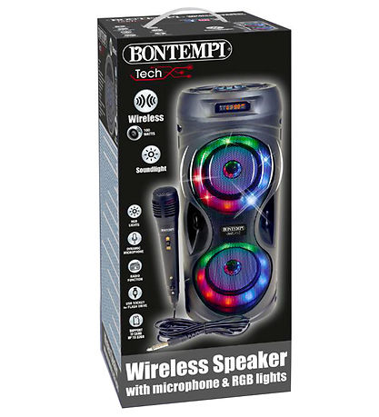 Bontempi Højtaler m. Mikrofon/Lys - 39 cm - Trådløs