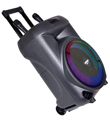 Bontempi Højtaler m. Mikrofoner/Lys - 87 cm - Trådløs - Trolley