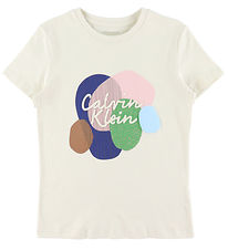 Calvin Klein T-shirt - Multi Colour Graphic - Turtledove Calvin Klein T-shirt - Multi Colour Graphic - Turtledove