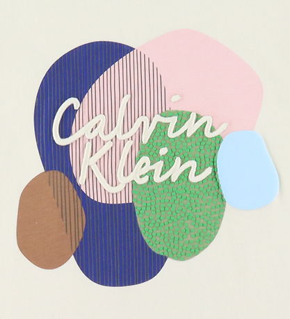 Calvin Klein T-shirt - Multi Colour Graphic - Turtledove