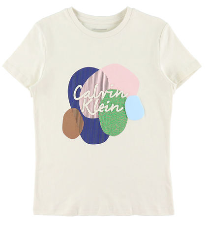 Calvin Klein T-shirt - Multi Colour Graphic - Turtledove