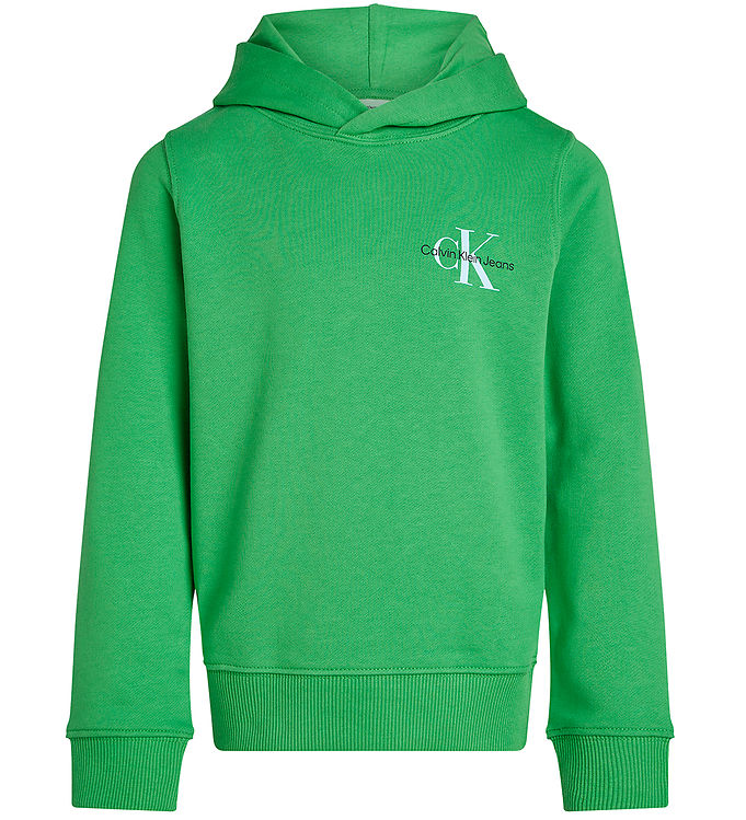 Calvin Klein Hættetrøje - Small Monogram - Vintage Green