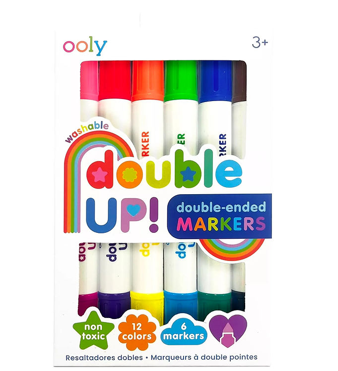 Ooly Dobbeltsidede Tuscher - Double Up! - 6 stk