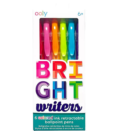 Ooly Kuglepenne - Bright Writers Colored Ballpoint Pens - 6 Stk. Ooly Kuglepenne - Bright Writers Colored Ballpoint Pens - 6 Stk.