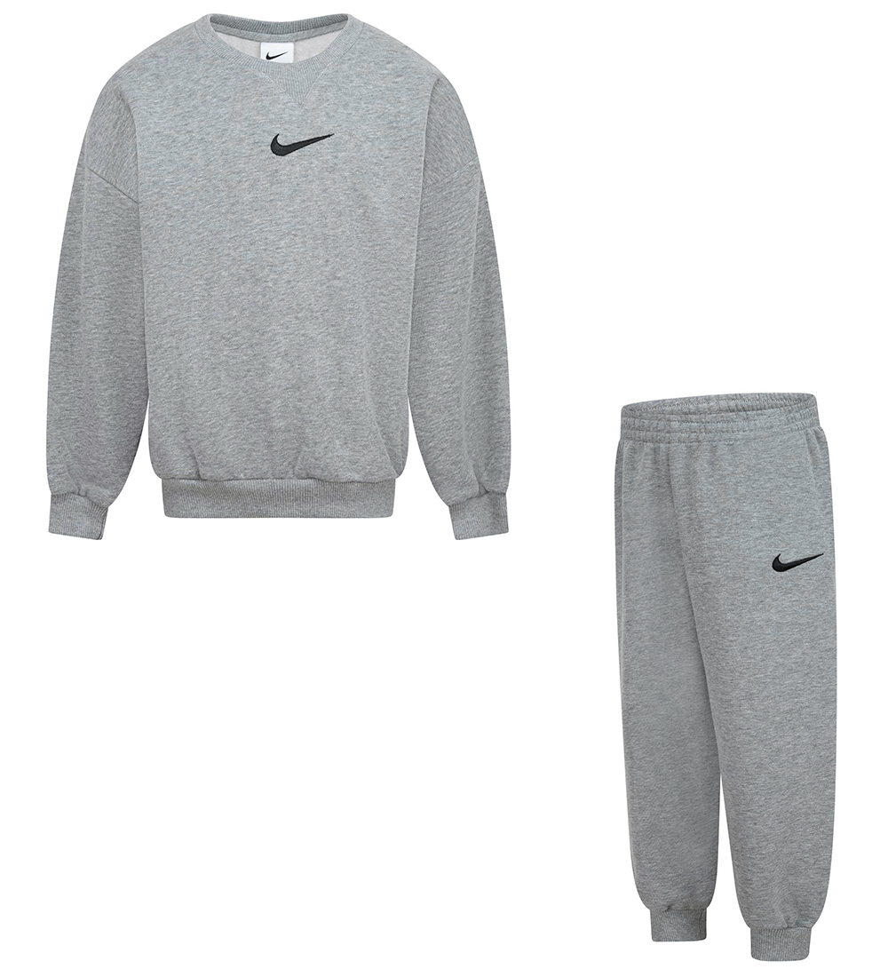 Nike Sweatset - Sweatshirt/Jogginghosen - Grey Heather - Nike - 5 Jahre (110) - Sweatsets