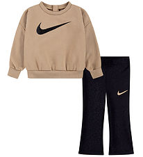 Nike Sweatsæt - Sweatshirt/Leggings - Brun/Sort Nike Sweatsæt - Sweatshirt/Leggings - Brun/Sort