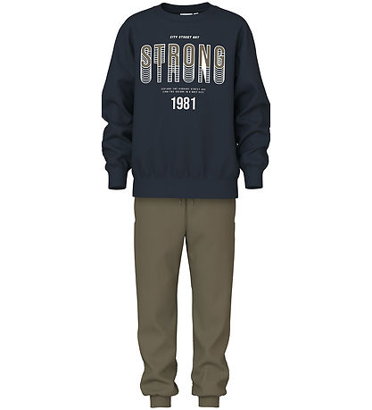 Name It Sweatsæt - Sweatshirt/Sweatpants - NkmObelix - Dark Sapp