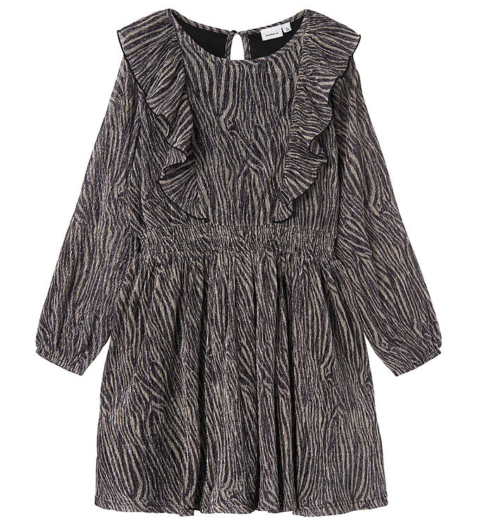 Name It NkfFrisari Kjole - Black/Zebra