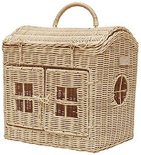 OYOY Opbevaringskurv - House - 33x25x34 cm - Nature OYOY Opbevaringskurv - House - 33x25x34 cm - Nature