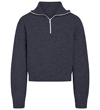 Grunt Bluse - Strik - GrSuso - Charcoal Melange Grunt Bluse - Strik - GrSuso - Charcoal Melange